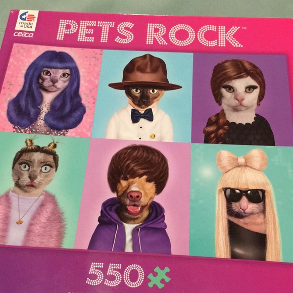 Pets Rock 550 Pc Puzzle NEW Celebrity looking Pups - Picture 2 of 3